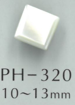 PH320 زر صدف على شكل ماسة مع ساق معدنية[أزرار] Sakamoto Saji Shoten