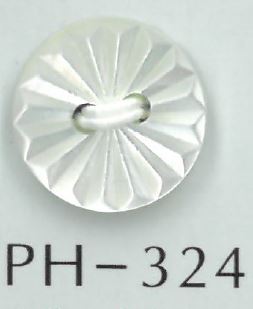 PH324 زر من الصدف محفور هندسي ذو فتحتين[أزرار] Sakamoto Saji Shoten