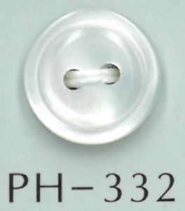 PH332 زر صدفي بحافة مستديرة وفتحتين[أزرار] Sakamoto Saji Shoten