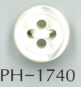 PH1740 مقاس 17، زر من الصدف بسماكة 4mm[أزرار] Sakamoto Saji Shoten
