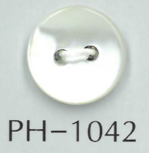PH1042 زر مسطح من الصدف الطبيعي ذو فتحتين بسماكة 2 مم[أزرار] Sakamoto Saji Shoten