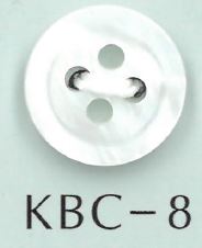 KBC-8 BIANCO زر صدف 4 ثقوب مع غمازة مركزية[أزرار] Sakamoto Saji Shoten
