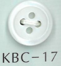 KBC-17 BIANCO SHELL زر صدف بأربعة ثقوب مقاس 17[أزرار] Sakamoto Saji Shoten