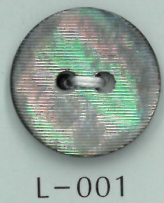 L-001 زر صدفي بخط حاد وثقبين[Buttons] Sakamoto Saji Shoten