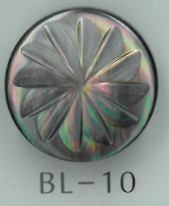 BL-10 زر صدفي بنقشة زهور وساق معدنية[أزرار] Sakamoto Saji Shoten