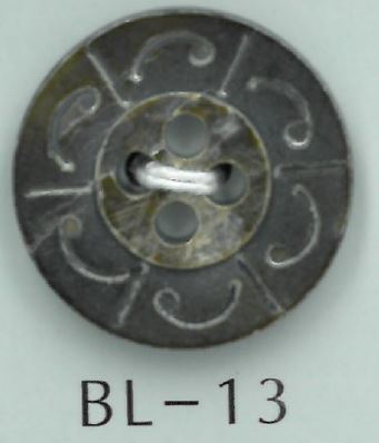 BL-13 زر صدفي مزخرف بأربع ثقوب على الطراز الياباني[أزرار] Sakamoto Saji Shoten