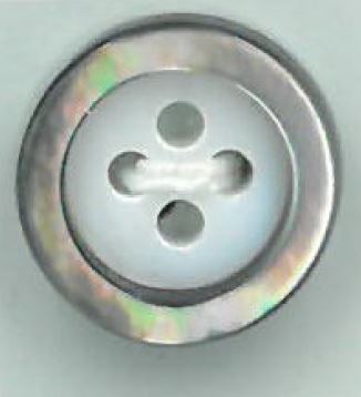 BW1740 نوع 17 زر صدفي سميك 4mm بحافة سوداء[أزرار] Sakamoto Saji Shoten