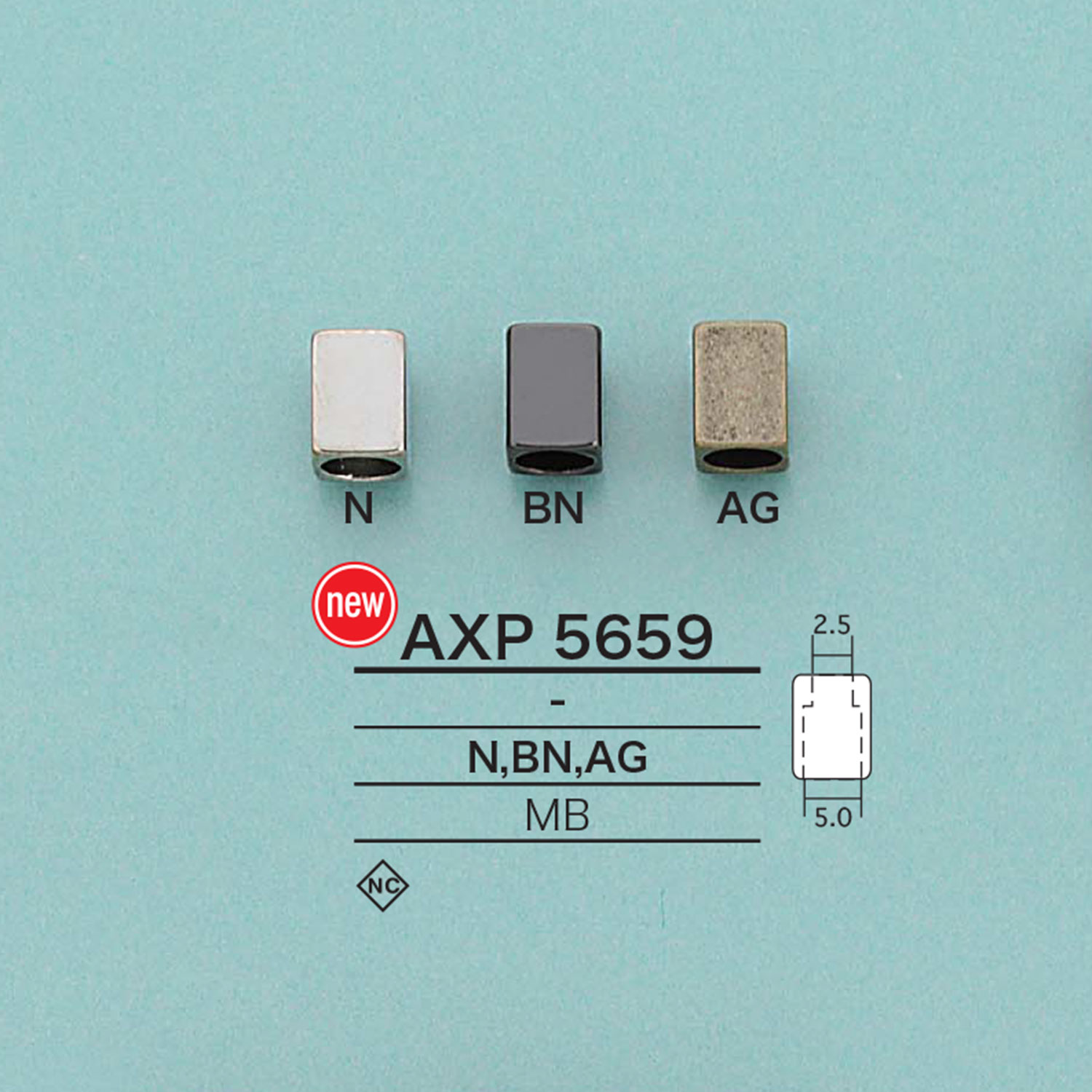 AXP5659 طرف رباط مربّع[أبازيم وحلقات] IRIS