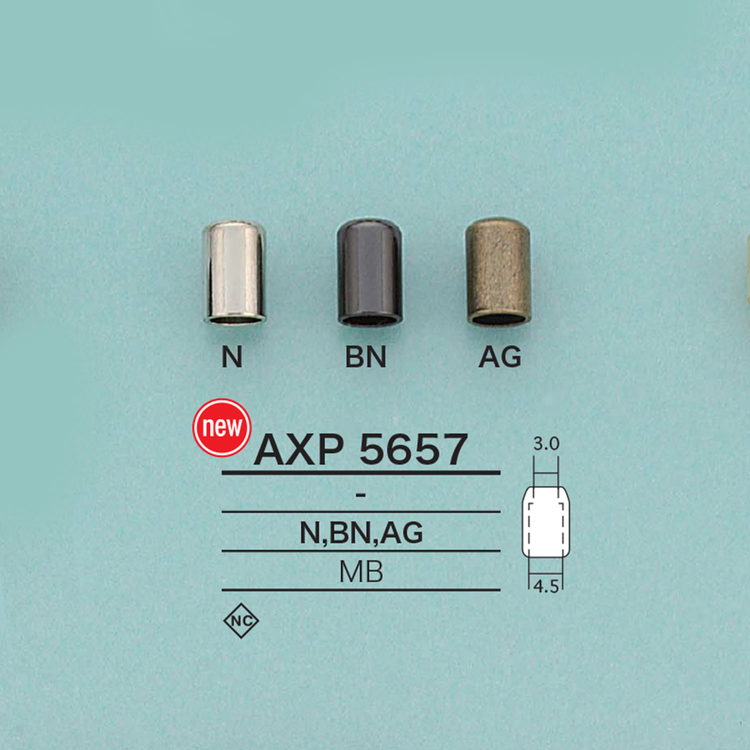 AXP5657 نهاية حبل أنبوبي[أبازيم وحلقات] IRIS