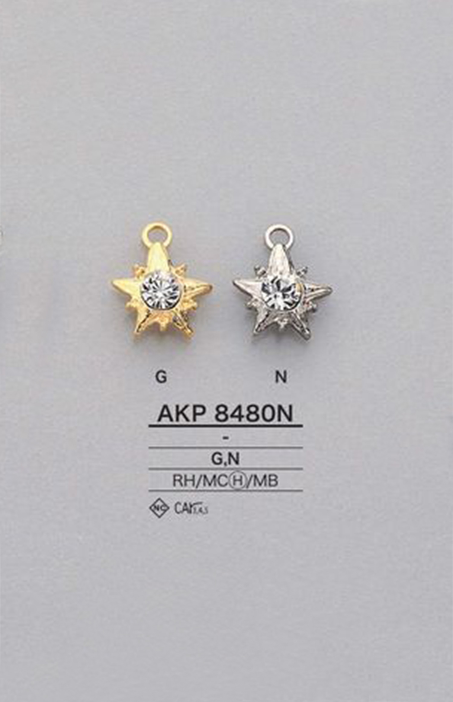 AKP8480N ساحب سحاب على شكل نجمة مرصعة بالكريستال IRIS