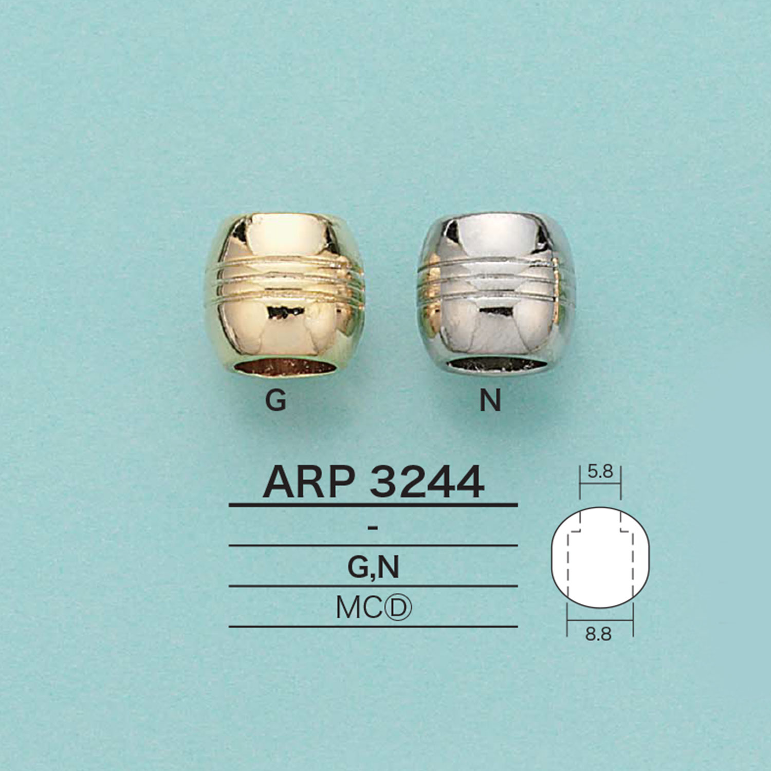 ARP3244 طرف سلك دائري (مطلي)[أبازيم وحلقات] IRIS