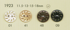 1923 DAIYA BUTTONS زر بوليستر بمظهر الصدف ذو فتحتين[Buttons] DAIYA BUTTON