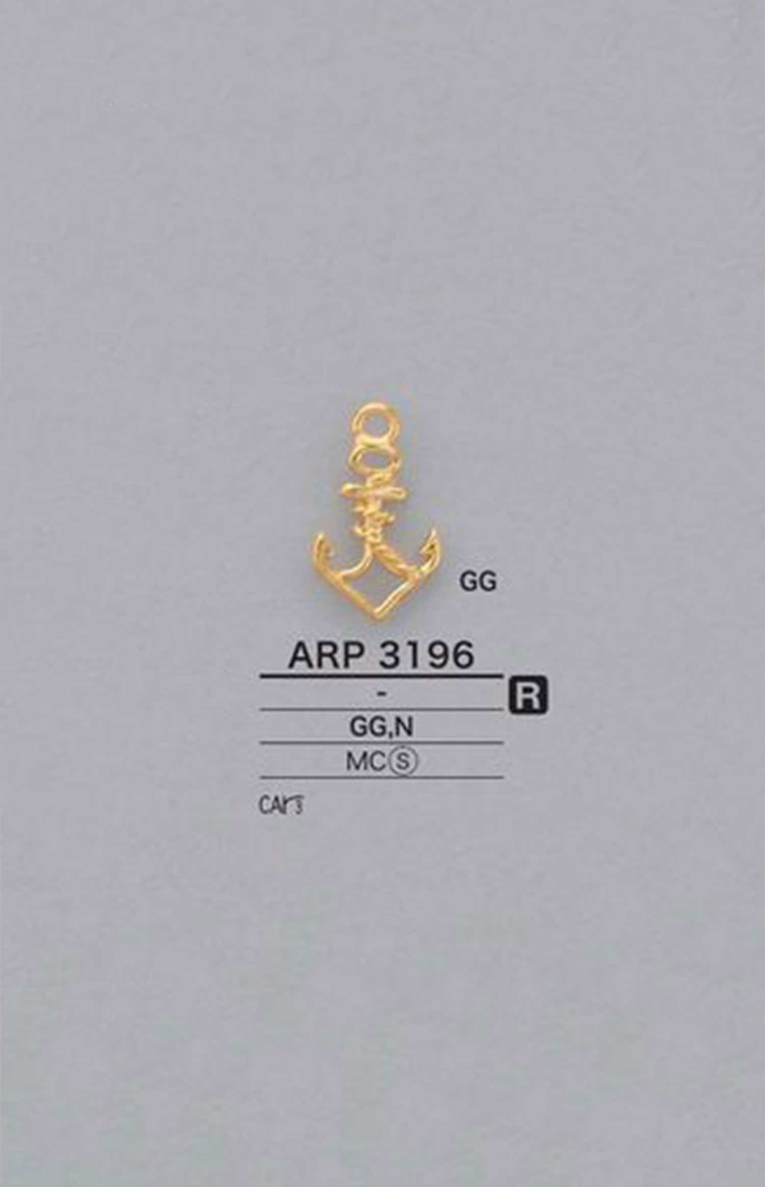 ARP3196 طرف سحاب على شكل مرساة (لسان السحب)[Zipper] IRIS