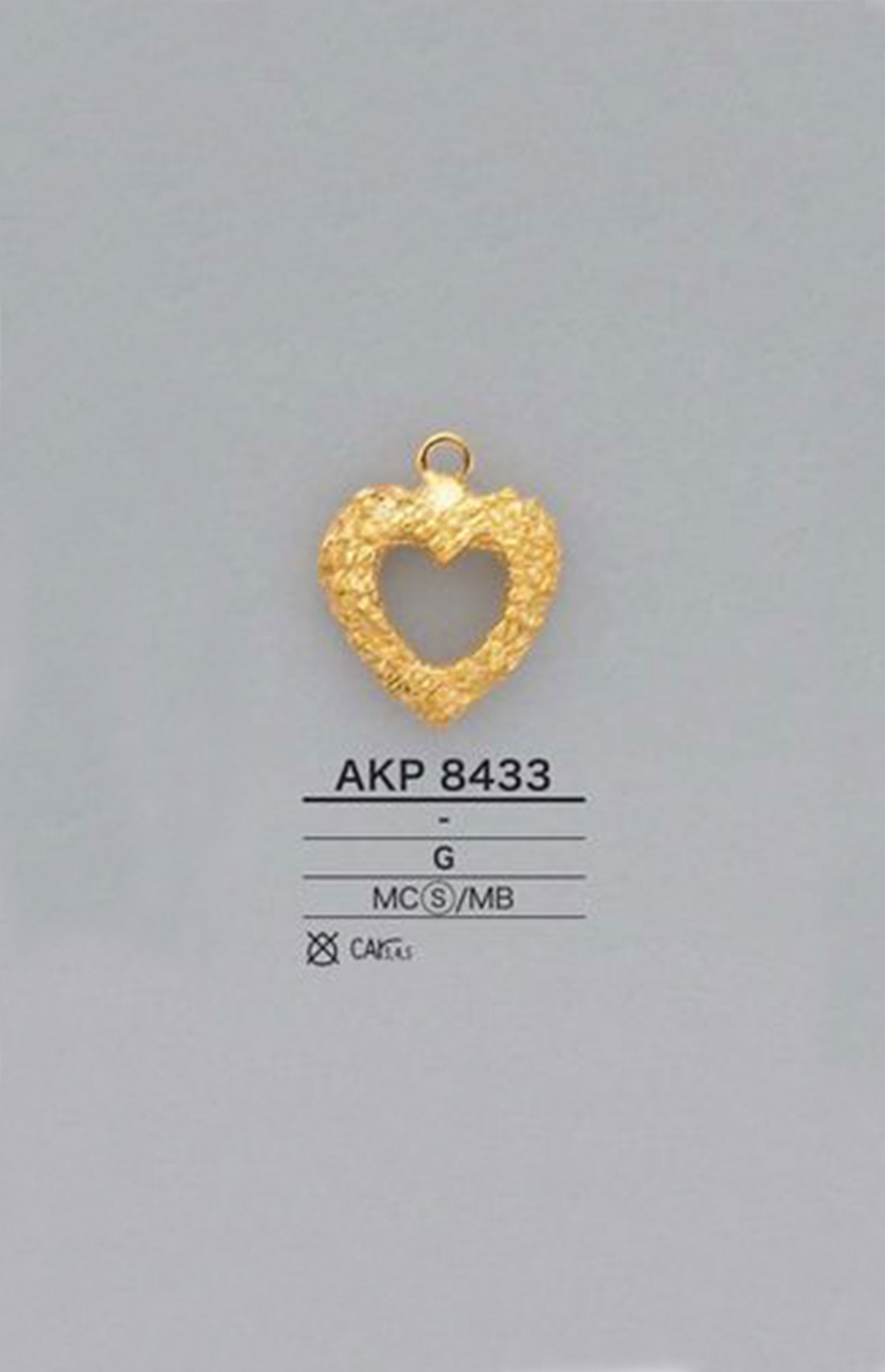 AKP8433 طرف السحاب على شكل قلب (لسان السحب)[Zipper] IRIS