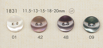 1831 DAIYA BUTTONS أزرار بوليستر بنمط الصَدَفة DAIYA BUTTON