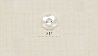 811 DAIYA BUTTONS زر بوليستر بمظهر صدفي بفتحتين (زهرة ثلاثية الأبعاد)[Buttons] DAIYA BUTTON