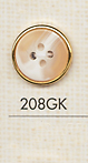 208GK زر بلاستيكي بسيط بأربعة ثقوب للقميص[أزرار] DAIYA BUTTON