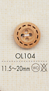 OL104 زر خشبي طبيعي بأربعة ثقوب[أزرار] DAIYA BUTTON