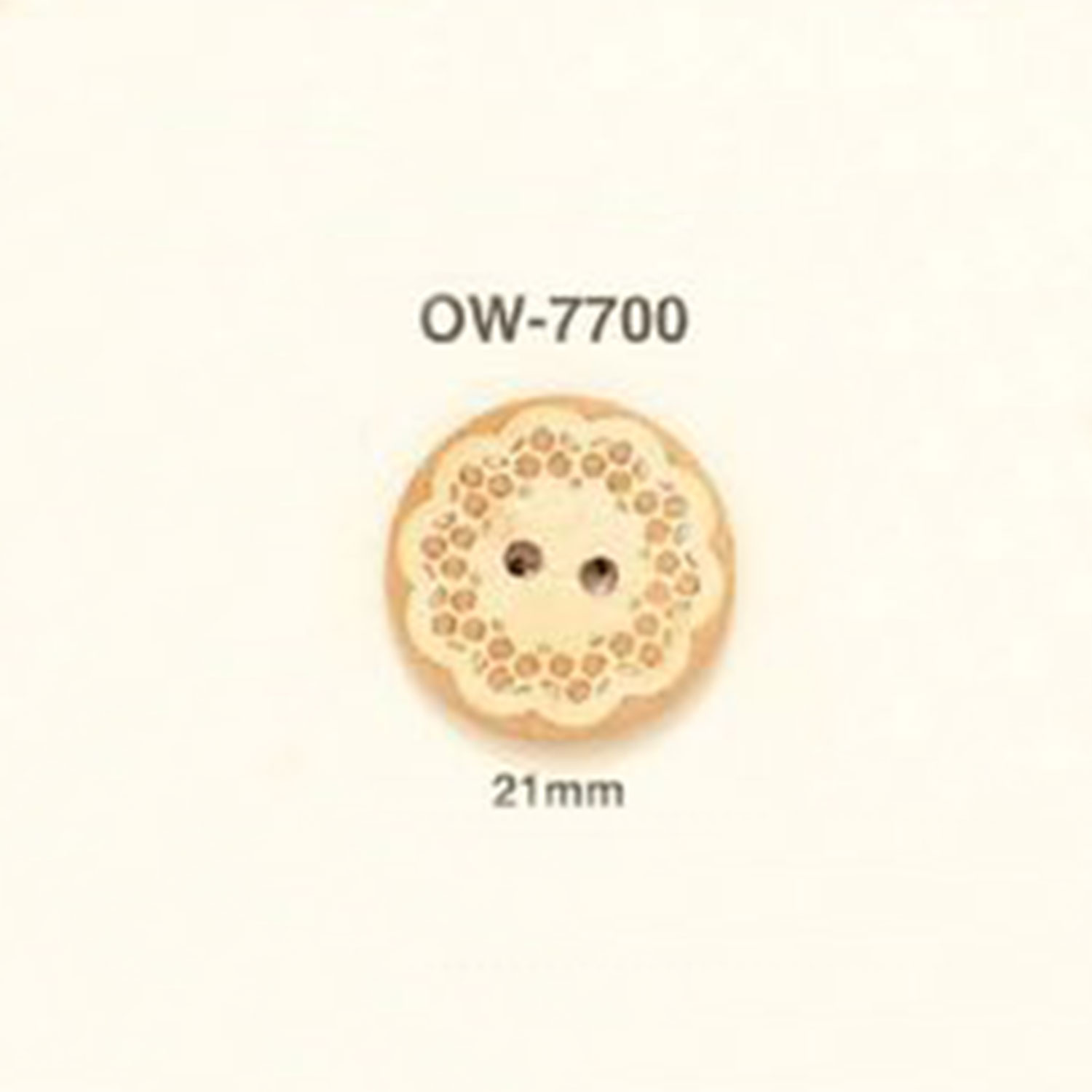OW-7700 زر خشبي بنقشة زهرة[أزرار] IRIS