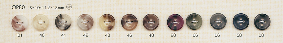 OP80 زر بوليستر بأربعة ثقوب بنمط بافلو ملون[Buttons] DAIYA BUTTON