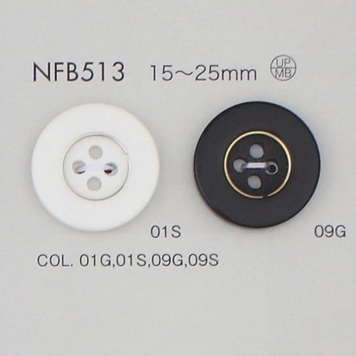 NFB513 زر من راتنج البوليستر/النحاس الأصفر[أزرار] DAIYA BUTTON