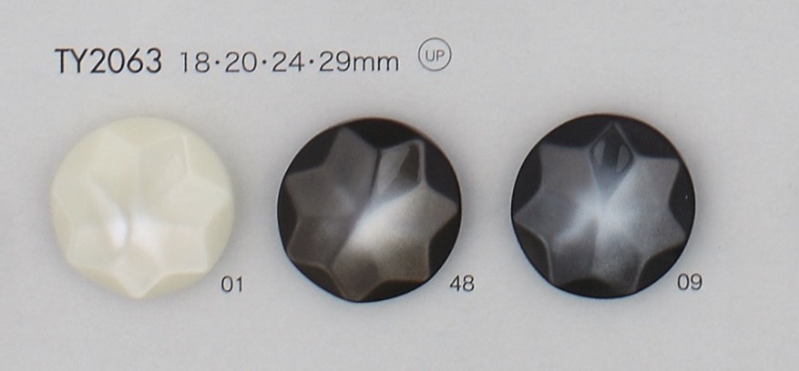 TY2063 زر من راتنج البوليستر[أزرار] DAIYA BUTTON