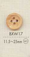 BXW17 زر من الخشب الطبيعي بأربع فتحات[أزرار] DAIYA BUTTON