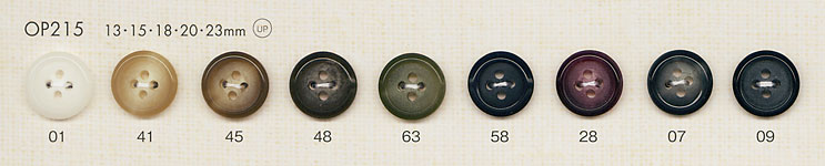 OP215 زر فاخر من البوليستر بنمط قرن الجاموس بأربعة ثقوب[Buttons] DAIYA BUTTON