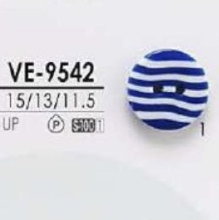 VE9542 زر ذو فتحتين للخياطة من راتنج بوليستر[أزرار] IRIS