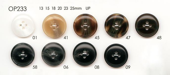 OP233 زر بوليستر بنمط قرن الجاموس بأربع فتحات[Buttons] DAIYA BUTTON