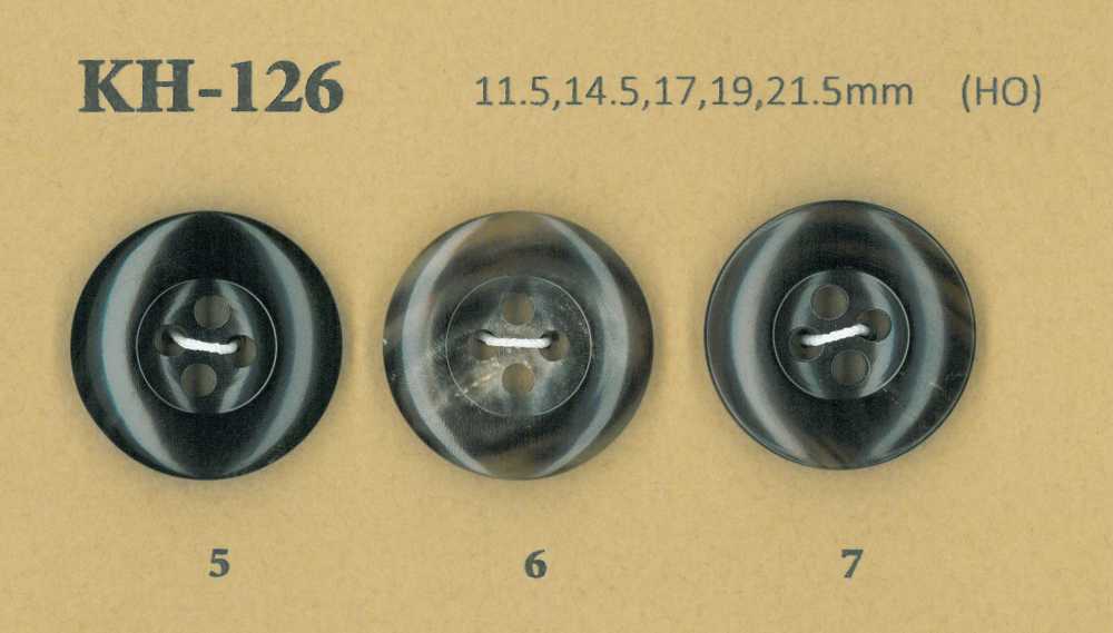 KH-126 زر قرن لامع بأربع فتحات من قرن الجاموس[أزرار] Koutoku Button