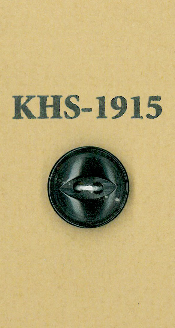 KHS-1915 زر قرن صغير ذو فتحتين بشكل عين القطة من قرن جاموس الماء[أزرار] Koutoku Button