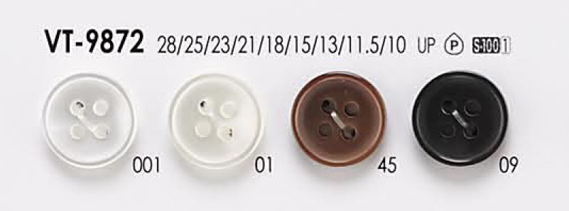 VT-9872 زر بوليستر بنمط الصدف بأربعة ثقوب للقمصان والبلوزات[Buttons] IRIS