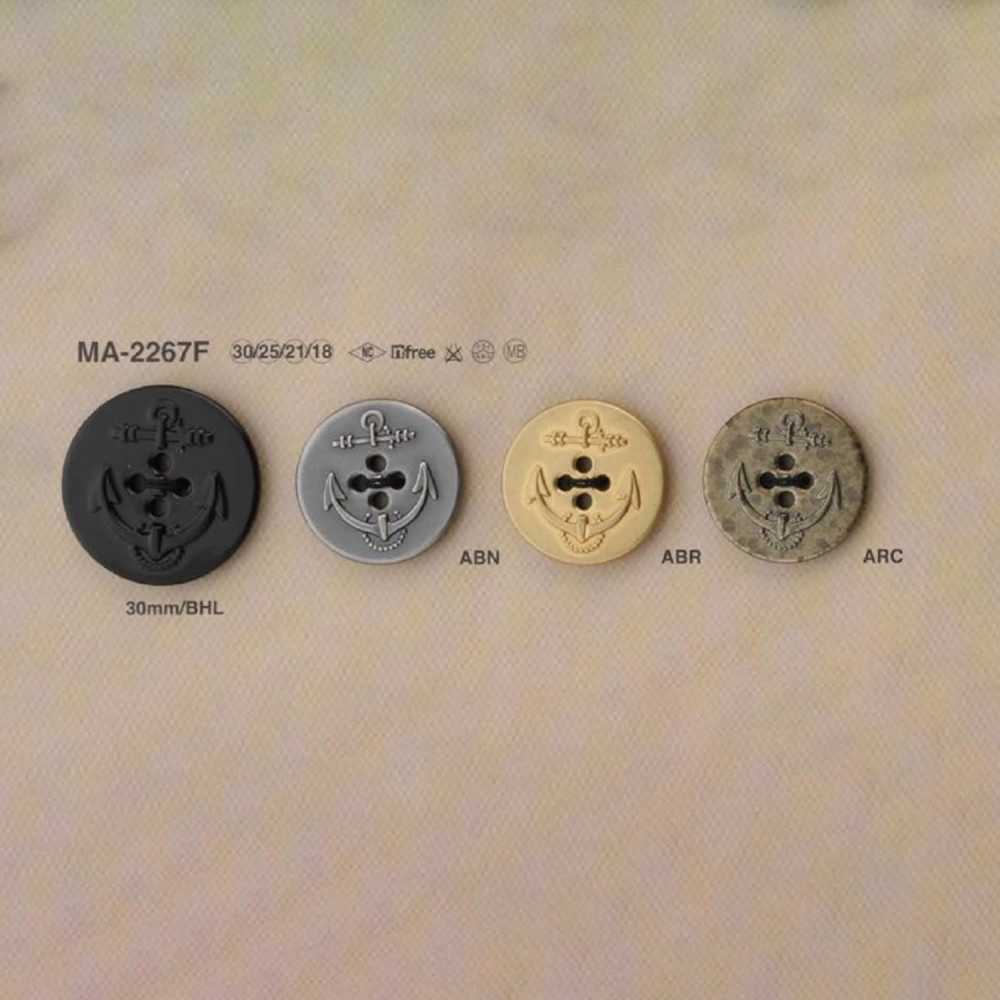 MA-2267F زر معدني على شكل مرساة بأربع فتحات أمامية[أزرار] IRIS