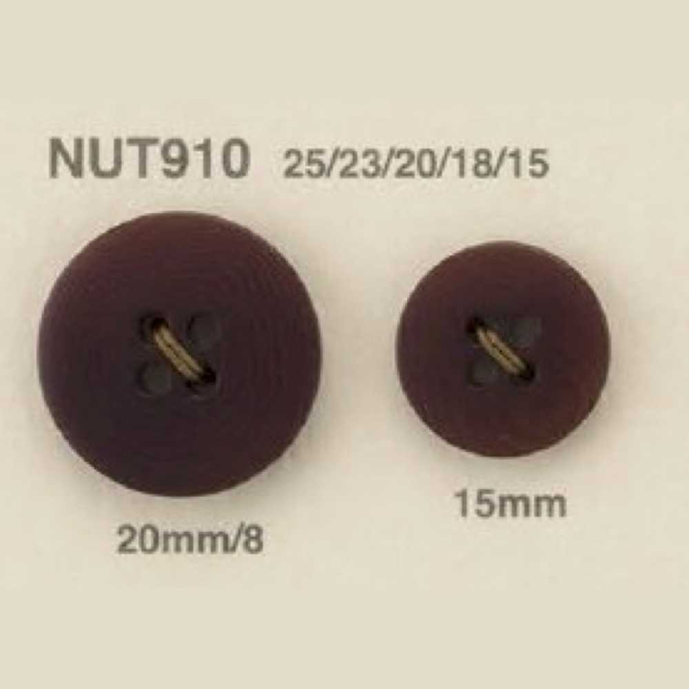 NUT-910 زر من مادة طبيعية، جوز، بأربعة ثقوب[Buttons] IRIS