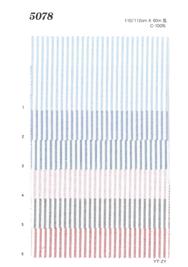 MU5078 أوكسفورد مخطط[Textile / Fabric] Ueyama Textile