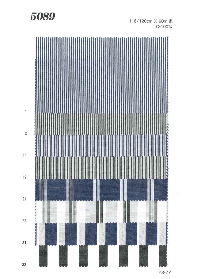 MU5089 قماش تايبرايتر مخطط[Textile / Fabric] Ueyama Textile