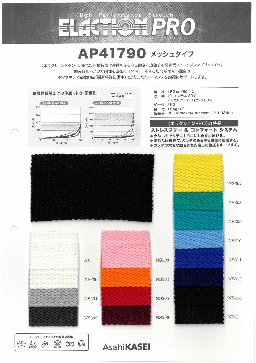 AP41790 قماش مطاطي، نوع شبكي[Textile / Fabric] Nihon Stretch