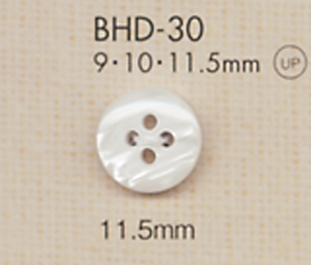 BHD30 DAIYA BUTTONS زر بوليستر بنمط الصدفة، بأربع فتحات، مقاوم للصدمات RIVER[أزرار] DAIYA BUTTON