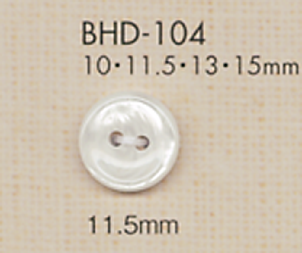 BHD104 DAIYA BUTTONS زر بوليستر بمظهر الصدف، ثنائي الثقب، مقاوم للصدمات RIVER[أزرار] DAIYA BUTTON