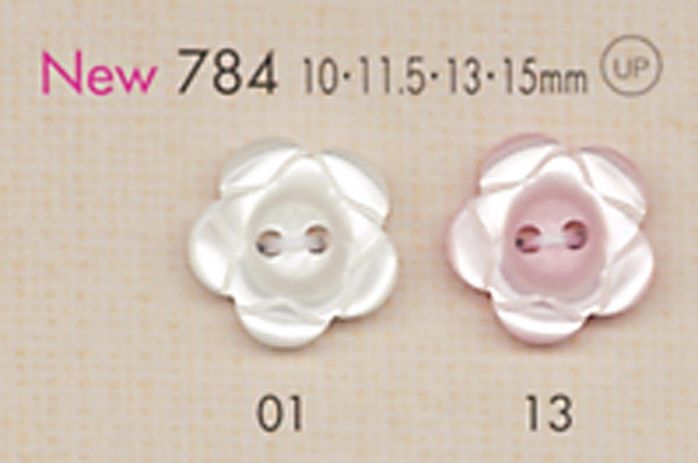 784 DAIYA BUTTONS زر بوليستر ثنائي الفتحة على شكل زهرة[Buttons] DAIYA BUTTON