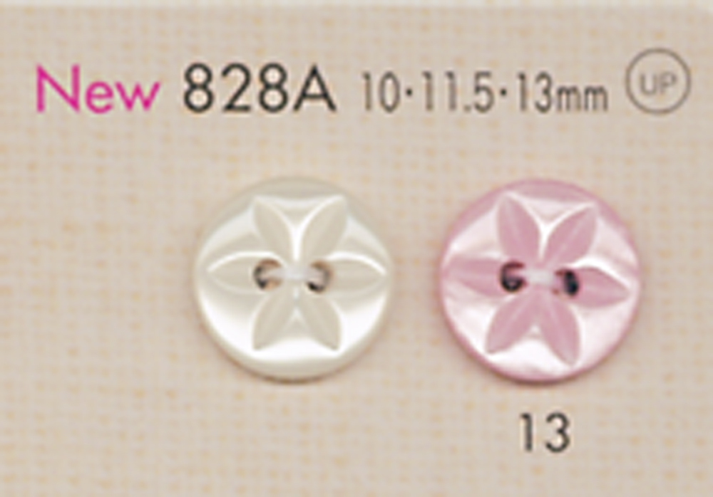 828A DAIYA BUTTONS زر بوليستر بنقشة زهور بفتحتين[أزرار] DAIYA BUTTON