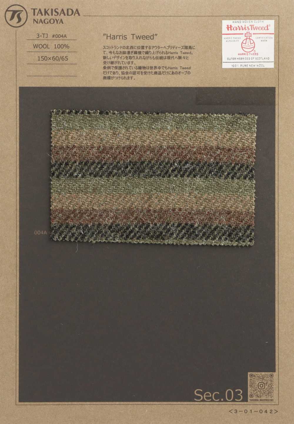 3-TJ004A HARRIS Harris Tweed خطوط أفقية عشوائية[نسيج / قماش] Takisada