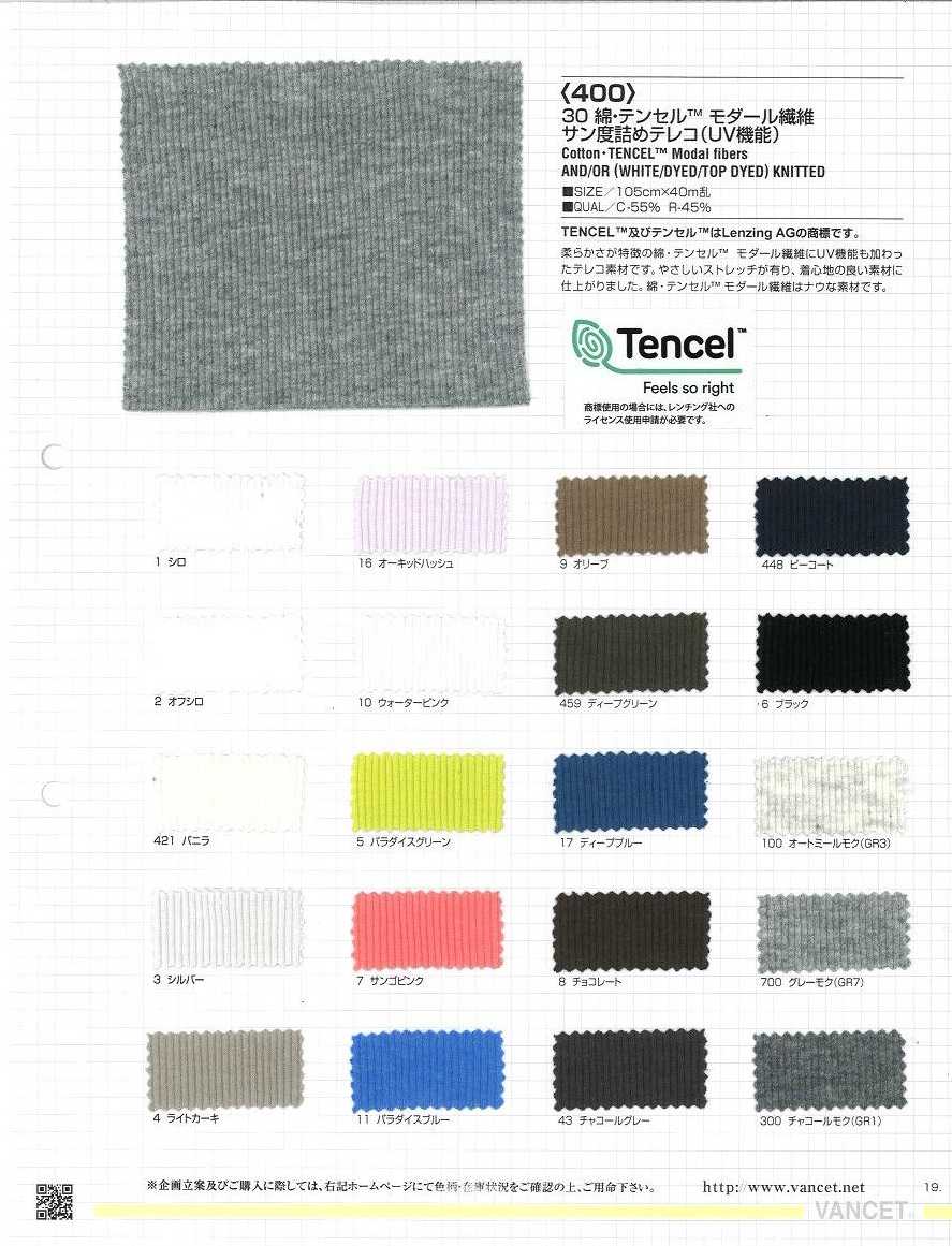 400 30 قطن مودال محبوك بإحكام TERECO (وظيفة الحماية من الأشعة فوق البنفسجية)[نسيج / قماش] VANCET
