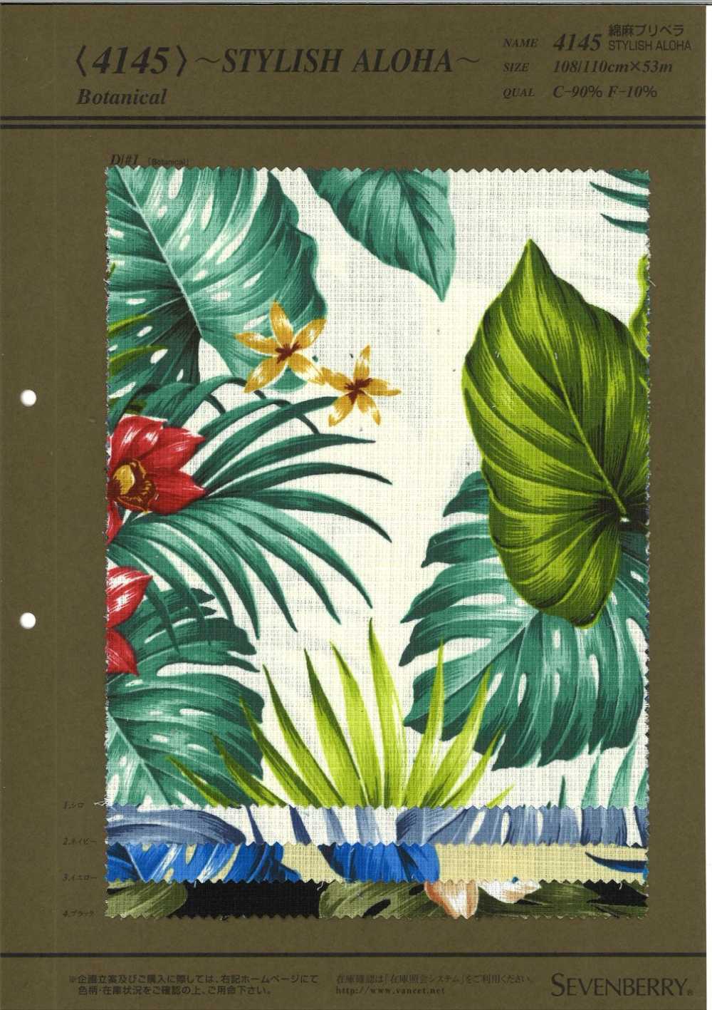 4145 قطن كتان كتان STYLISH ALOHA[نسيج / قماش] VANCET