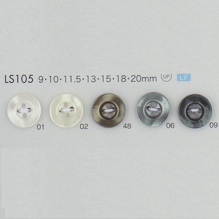 LS105 زر من راتنج البوليستر بحافة، 4 ثقوب[أزرار] DAIYA BUTTON
