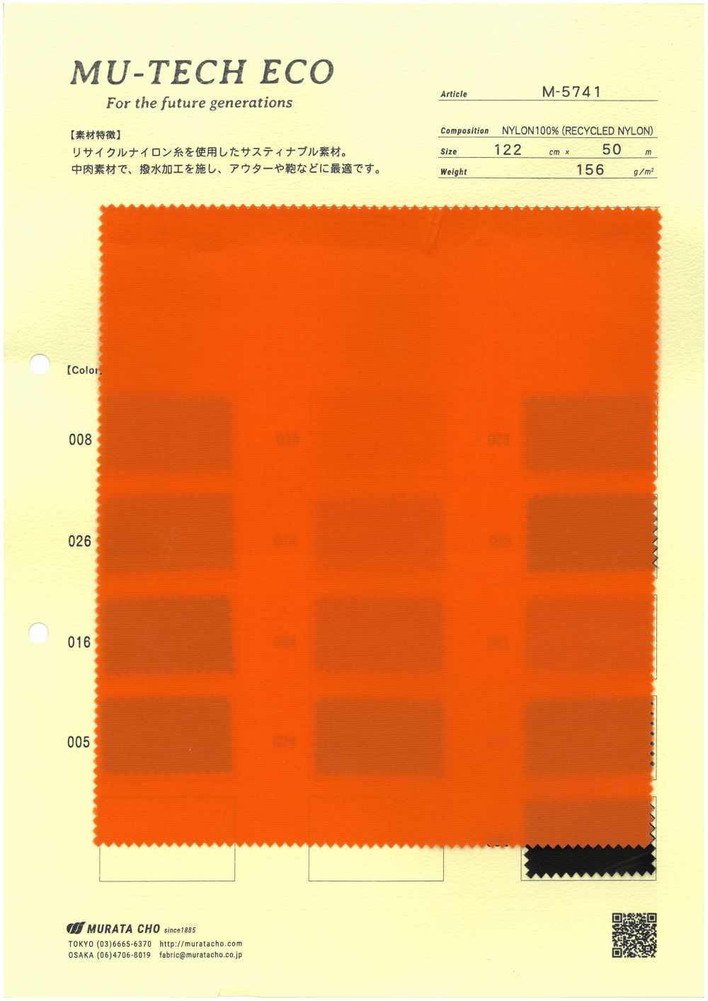 M-5741 MU-TECH ECO تويل[Textile / Fabric] Muratacho