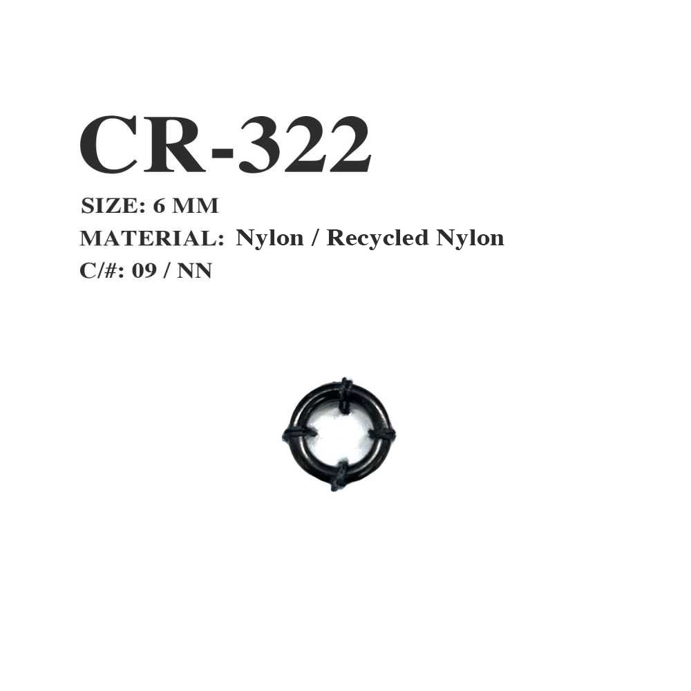 CR-322 نوع حلقة نهاية حبل نايلون معاد التدوير لشبكة صيد[أبازيم وحلقات] Morito (MORITO)