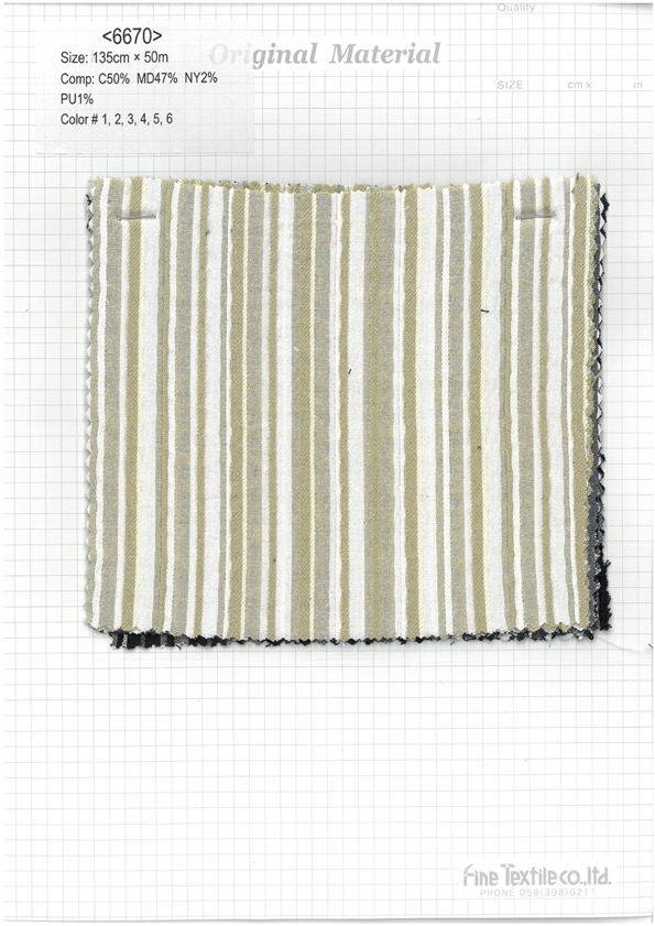 6670 خطوط التكسيرات[Textile / Fabric] Fine Textile