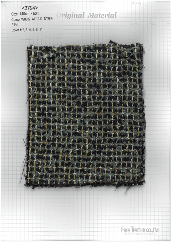 3794 توييد داكن بحلقات[Textile / Fabric] Fine Textile